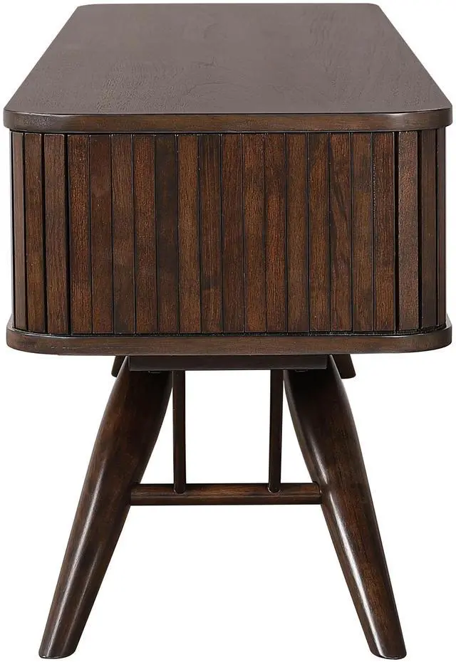 Alt view image 6 of 7 - Stewart Walnut TV Stand with Sliding Door