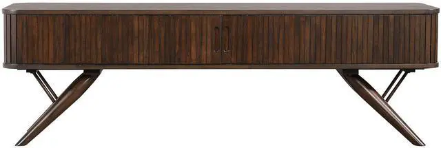 Alt view image 5 of 7 - Stewart Walnut TV Stand with Sliding Door