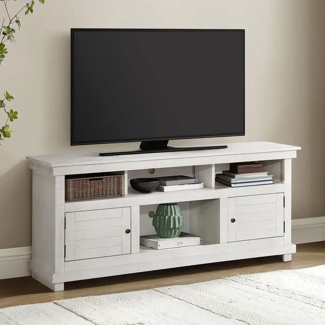 Main image of Castleton Distressed White 60-inch TV Stand Media Console