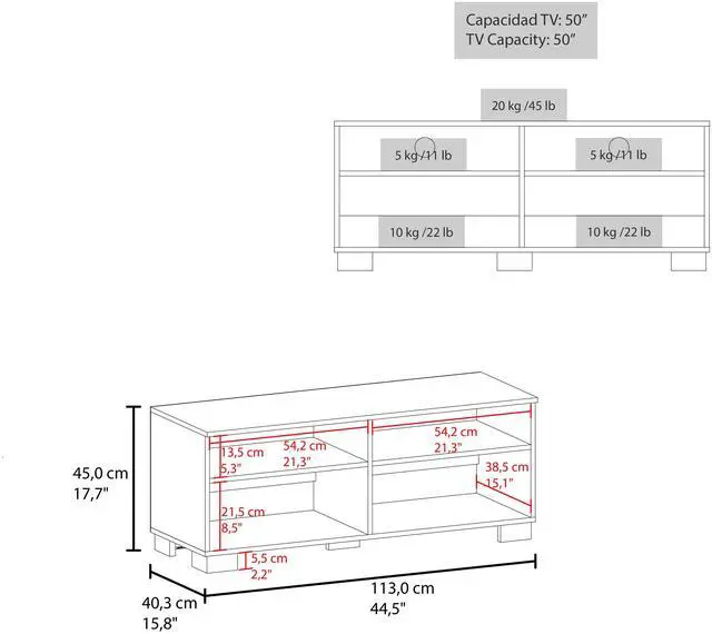 Alt view image 6 of 6 - Wenge and Natural Oak TV Stand with a Door and Open Storage