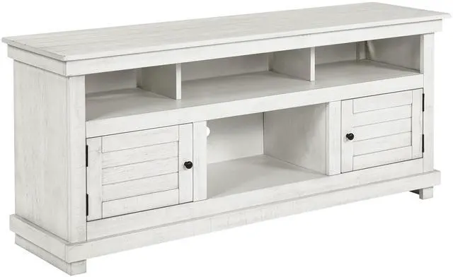 Alt view image 2 of 7 - Castleton Distressed White 60-inch TV Stand Media Console