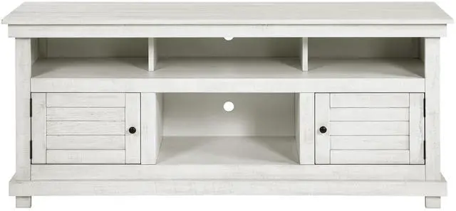 Alt view image 5 of 7 - Castleton Distressed White 60-inch TV Stand Media Console