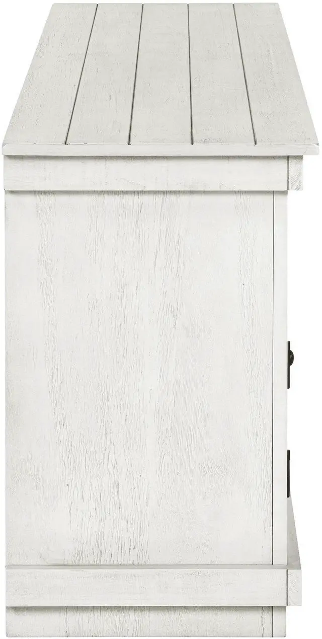 Alt view image 6 of 7 - Castleton Distressed White 60-inch TV Stand Media Console