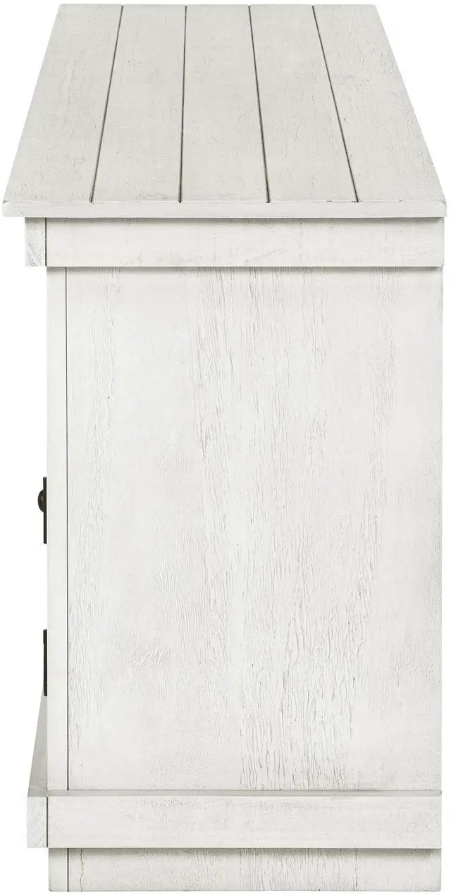 Alt view image 7 of 7 - Castleton Distressed White 60-inch TV Stand Media Console