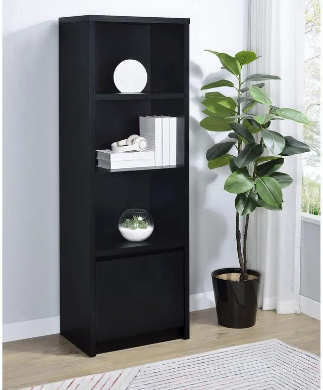 Main image of Sloat Black 3-shelf Media Tower Entertainment Pier