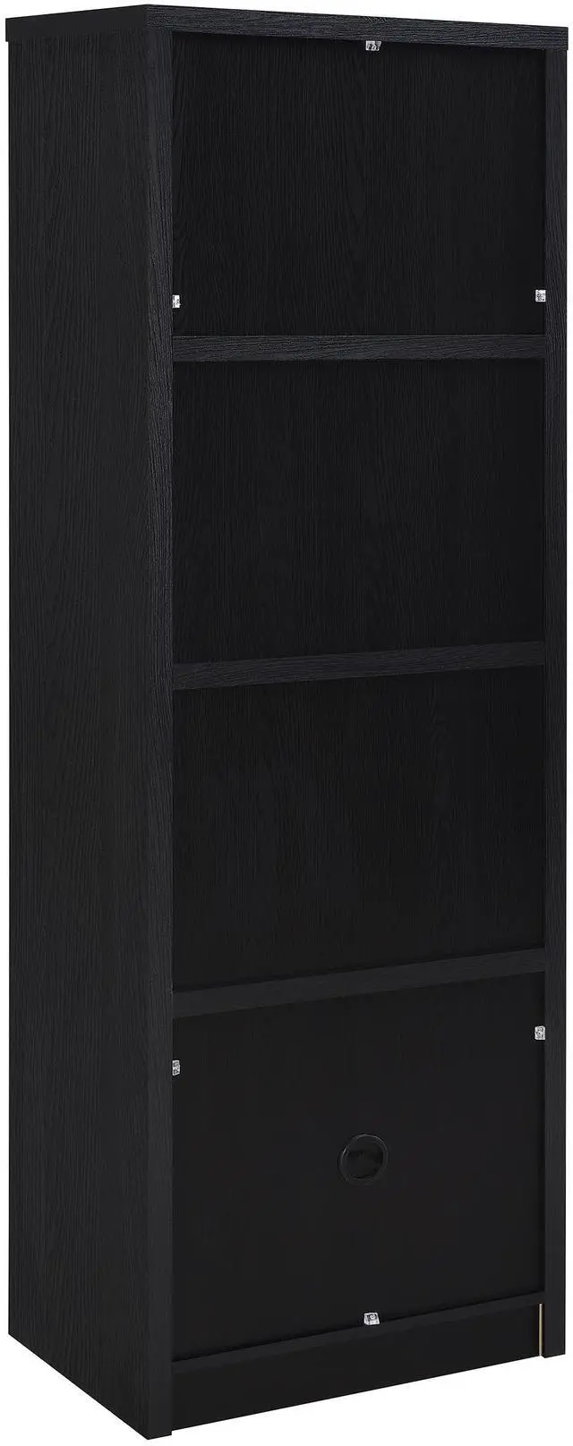 Alt view image 6 of 7 - Sloat Black 3-shelf Media Tower Entertainment Pier