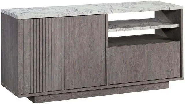 Main image of Credenza, For TVs up to 65", Brown finish