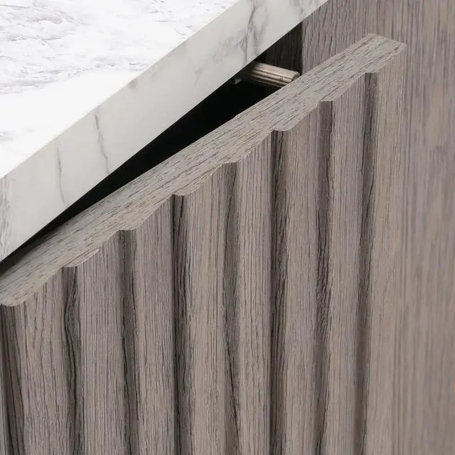 Alt view image 3 of 7 - Credenza, For TVs up to 65", Brown finish