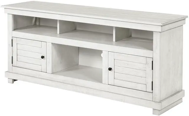 Alt view image 3 of 7 - Castleton Distressed White 60-inch TV Stand Media Console