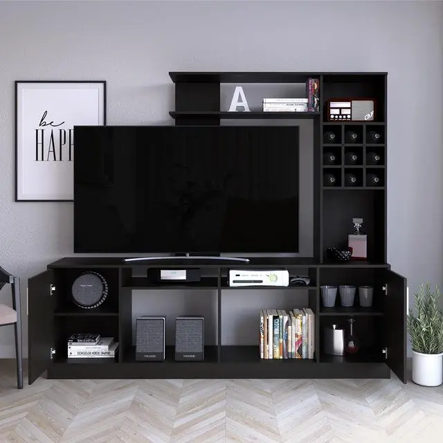 Alt view image 3 of 7 - Entertainment Center Modoc, Living Room, Black