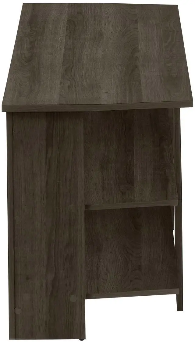 Alt view image 4 of 7 - Tv Stand, 42 Inch, Console, Media Entertainment Center, Storage Shelves, Living Room, Bedroom, Brown Laminate, Contemporary, Modern