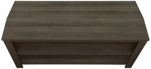 Alt view image 7 of 7 - Tv Stand, 42 Inch, Console, Media Entertainment Center, Storage Shelves, Living Room, Bedroom, Brown Laminate, Contemporary, Modern