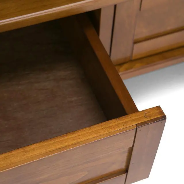 Alt view image 2 of 7 - Warm Shaker - TV Media Stand - Light Golden Brown