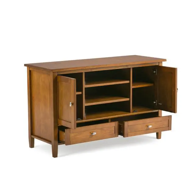 Alt view image 6 of 7 - Warm Shaker - TV Media Stand - Light Golden Brown