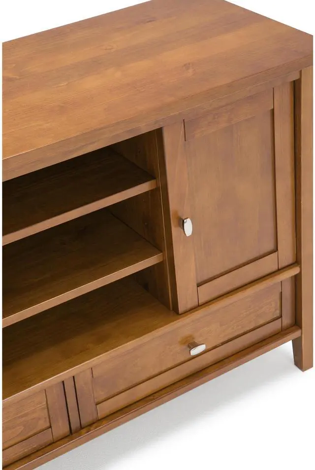Alt view image 5 of 7 - Warm Shaker - TV Media Stand - Light Golden Brown