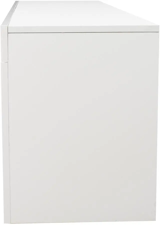 Alt view image 6 of 7 - Modern White TV Stand, 20 Colors LED TV Stand w/Remote Control Lights