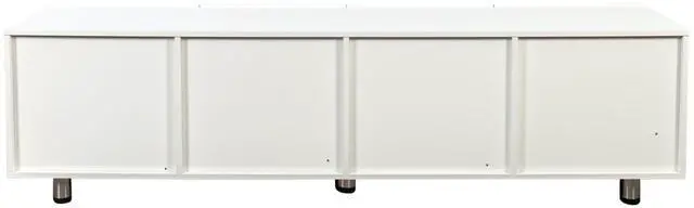 Alt view image 7 of 7 - TV Stand for 65+ Inch TV, Modern TV Stand for Living Room, Entertainment Center with Storage & 2 Drawers, TV Media Console Cabinet for Bedroom, White