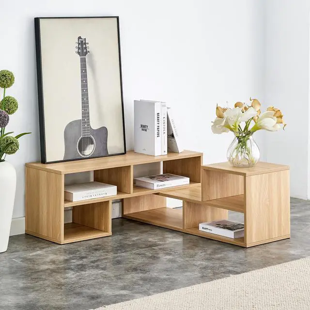 Alt view image 3 of 7 - 2 Pieces Cube TV Stand,Free Combination Gaming Entertainment Center Media Stand,Open Storage Bookcase Shelf for Living Room,2 Shelf Bookcase L-Shaped TV Console Stand,with Dimensions of 47.2*12*13.4.