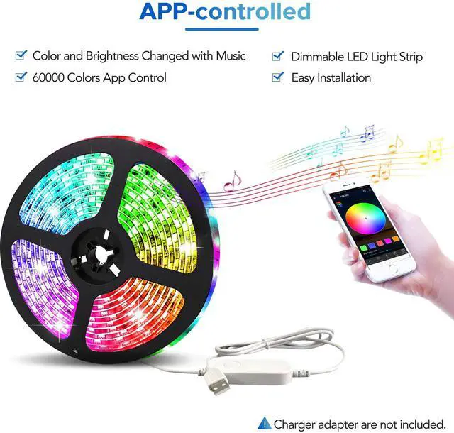 Alt view image 7 of 7 - ON-TREND TV Stand with Fluted tempered Glass Doors for TVs Up to 95'', Functional Media Console with Arched Cabinet Doors, Entertainment Center with APP-Controlled LED Light for Living Room, White