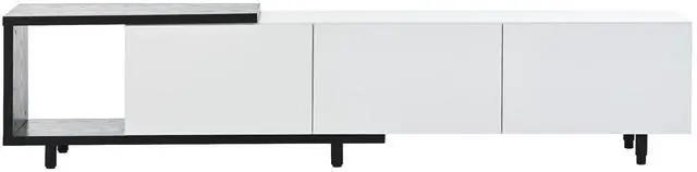 Alt view image 5 of 7 - U-Can  70.1''-100'' Modern Stylish ExtendableTV Stand  TV Cabinet for 80+inch TV, Black+White (Old SKU: WF299723AAK)