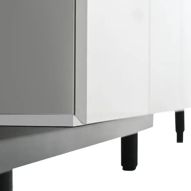 Alt view image 7 of 7 - U-Can  70.1''-100'' Modern Stylish ExtendableTV Stand  TV Cabinet for 80+inch TV, Black+White (Old SKU: WF299723AAK)