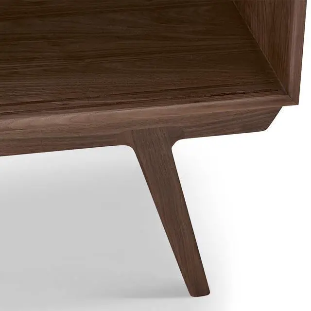 Alt view image 3 of 7 - Strathcona Contemporary Walnut Wood Media Cabinet / Solid Walnut