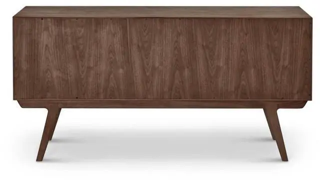 Alt view image 2 of 7 - Strathcona Contemporary Walnut Wood Media Cabinet / Solid Walnut