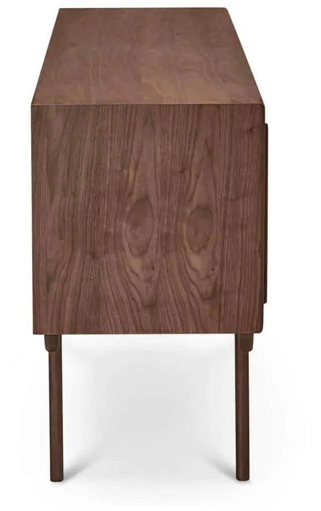 Alt view image 6 of 7 - Strathcona Contemporary Walnut Wood Media Cabinet / Solid Walnut