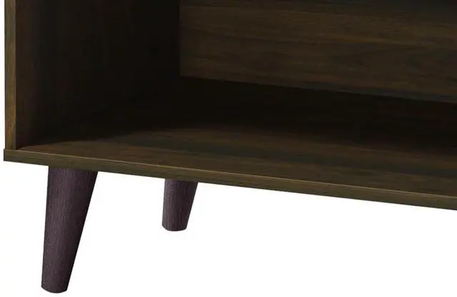 Alt view image 3 of 5 - Amidon TV Stand for TVs up to 47.3", with 2 Storage Shelves& 1 Cabinet, Modern Entertainment Centre for TV in Living Room in Walnut