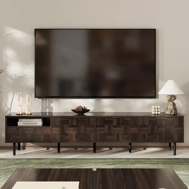 Main image of 78 " Mid Century Modern TV Stand for 65+ Inch TVs, TV Console with Storage Cabinets for Living Room, Entertainment Center Storage