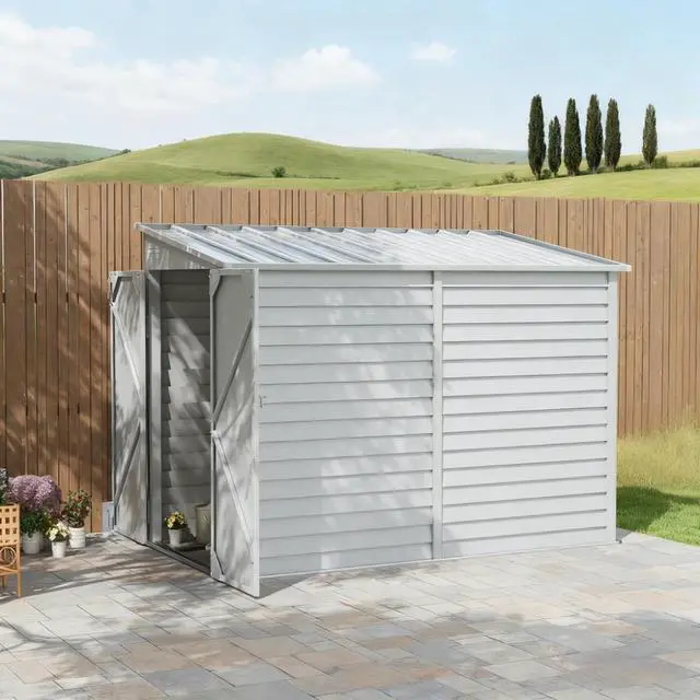 Alt view image 2 of 7 - Garden Shed Lockable Garden & Yard Tool & Outdoor Storage Shed Metal Storage Shed
