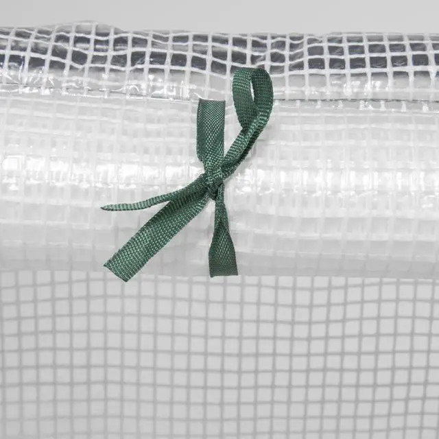 Alt view image 4 of 6 - Outsunny 6' x 3' x 3' Portable Mini Greenhouse Outdoor Garden with Large Zipper Doors and Water/UV PE Cover, White
