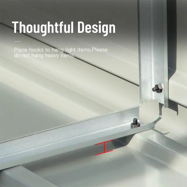 Alt view image 5 of 7 - Outdoor Storage Shed 5.7x3 FT,Metal Outside Sheds&Outdoor Storage Galvanized Steel,Tool Shed with Lockable Double Door for Patio,Backyard,Garden,Lawn (5.7x3ft, Dark Gray)