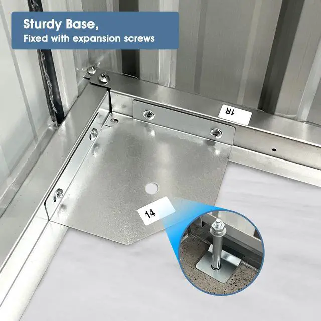 Alt view image 5 of 7 - Outdoor Storage Shed 20x13 FT, Metal Garden Shed Backyard Utility Tool House Building with 2 Doors and 4 Vents for Car,Truck,Bike, Garbage Can,Tool,Lawnmower