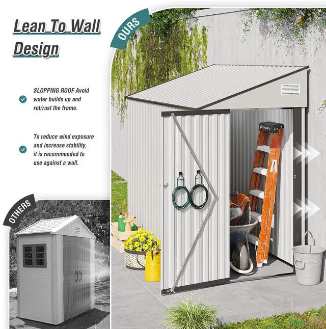 Alt view image 4 of 7 - Campcraft Optional two-color storage shed, single hinge door, solid structural design, good ventilation, surface with protective film, and suitable for various scenarios