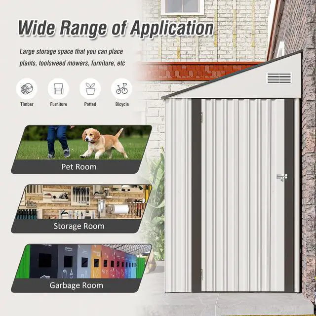 Alt view image 2 of 7 - Campcraft Optional two-color storage shed, single hinge door, solid structural design, good ventilation, surface with protective film, and suitable for various scenarios