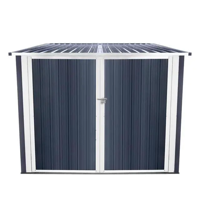 Alt view image 5 of 7 - Bicycle Outdoor Steel Storage Shed ,Stores 4 Bikes,Grey