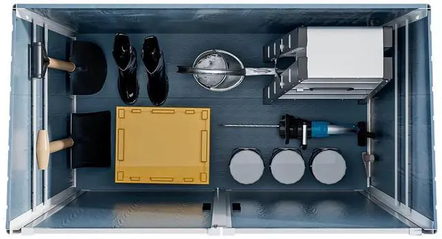 Alt view image 6 of 7 - 5x3FT Outdoor Storage Shed Waterproof Resin Cabinet with Lockable Doors for Bikes and Patio Furniture