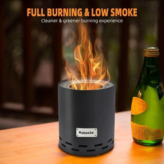 Alt view image 2 of 5 - 10 in. H Smokeless Tabletop Fire Pit, Mini Tabletop Fireplace for Patio and Outdoor Camping