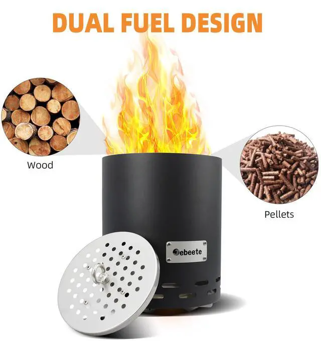 Alt view image 4 of 5 - 10 in. H Smokeless Tabletop Fire Pit, Mini Tabletop Fireplace for Patio and Outdoor Camping