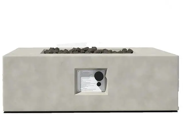 Alt view image 4 of 5 - 12" H Concrete Outdoor Fire Pit Table(Natural Concrete)CM-1010C
