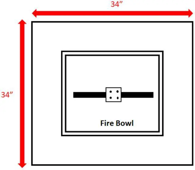 Alt view image 5 of 5 - 12" H Concrete Outdoor Fire Pit Table(Natural Concrete)CM-1010C