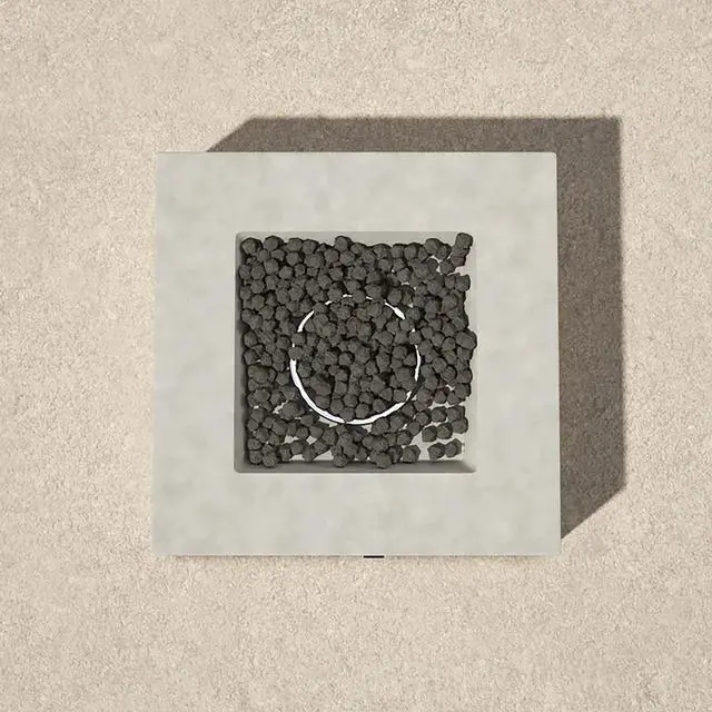 Main image of 12" H Concrete Outdoor Fire Pit Table(Natural Concrete)CM-1010C