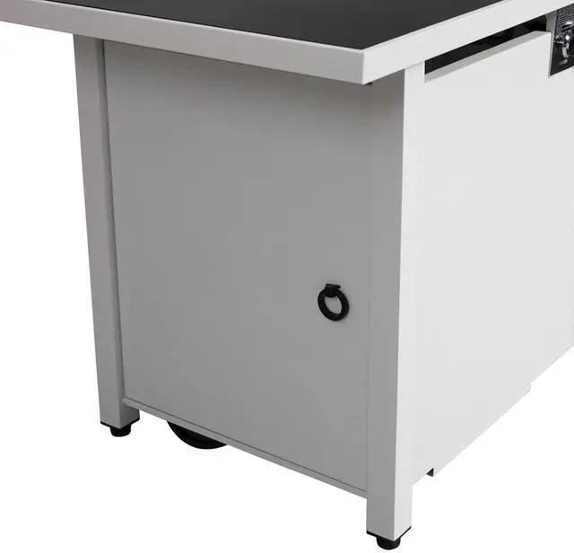 Alt view image 4 of 5 - 25 H x 42 W Steel Outdoor Fire Pit Table with Lid