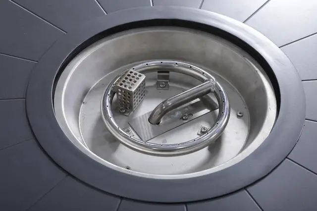 Alt view image 4 of 5 - 25" H x 32" W Aluminum Outdoor Fire Pit Table with Lid(Mixed Gray)