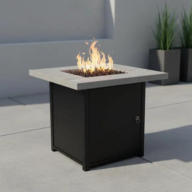 Alt view image 5 of 6 - Fibre Reinforced Concrete Propane Fire pit table