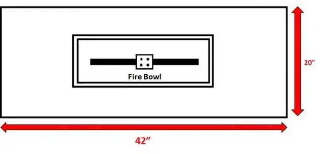Alt view image 6 of 6 - 25" H x 42" W Fiber Reinforced Concrete Propane Outdoor Fire Pit Table
