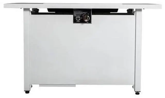 Alt view image 3 of 7 - 43" Rectangular Fire Pit with Smoked Glass and Metal Frame