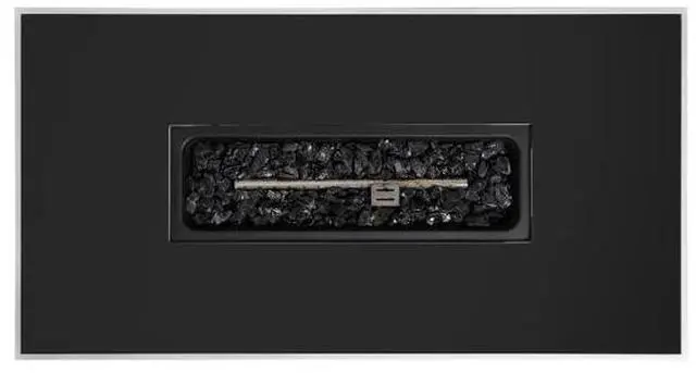 Alt view image 7 of 7 - 43" Rectangular Fire Pit with Smoked Glass and Metal Frame