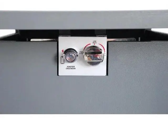 Alt view image 5 of 7 - 30" Powder-Coated Metal Fire Pit with Smoked Glass Lid